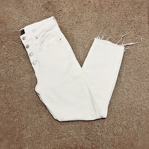 White J. Crew Button Fly Jeans